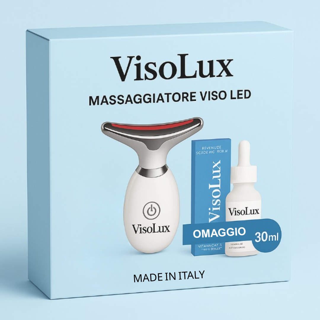 VisoLux – Massaggiatore Viso LED + Siero in regalo
